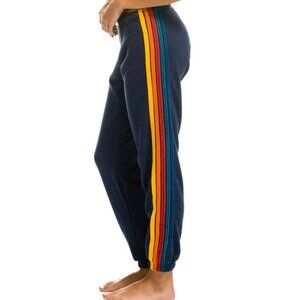 Aviator Nation 5- Stripe Sweatpants - Navy
